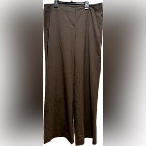 J. Jill brown heather bistretch wide leg pants 14